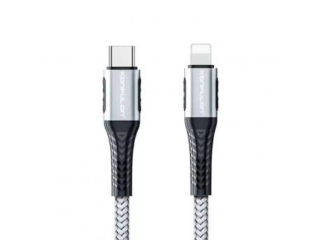 KONFULON DC36 20W kabl USB A na lighting sivi