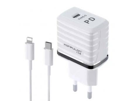 KONFULON C32D+DC13 20W Kućni punjač sa USB C na lightning kablom