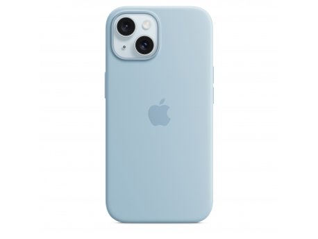 APPLE IPhone 15 Silicone Case with MagSafe - Light Blue ( mwnd3zm/a )
