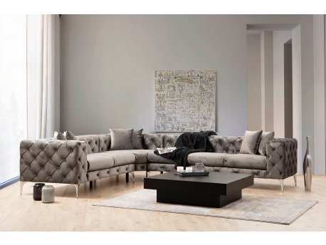 Atelier del Sofa Ugaona garnitura Como Left Anthracite