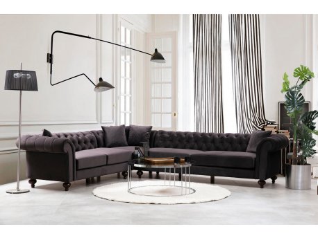 Atelier del Sofa Ugaona garnitura Bogart Corner Left L2 C 3R Brown