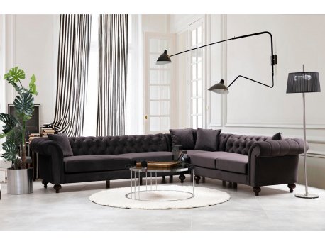 Atelier del Sofa Ugaona garnitura Bogart Corner Right 3R C L2 Brown