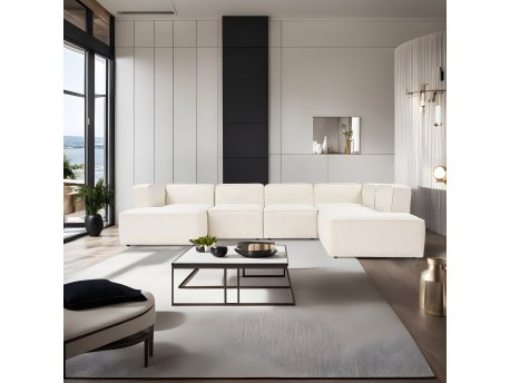 Atelier del Sofa Ugaona garnitura More M (M5 M1 M1 M2 M3) Cream