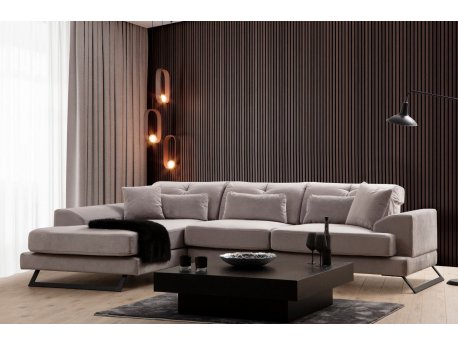 Atelier del Sofa Ugaona garnitura Frido Left (Chl+3R) Light Grey