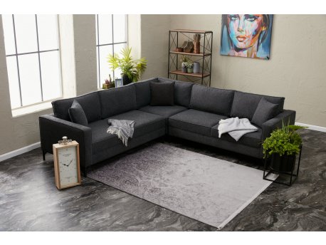Atelier del Sofa Ugaona garnitura Berlin Anthracite Black