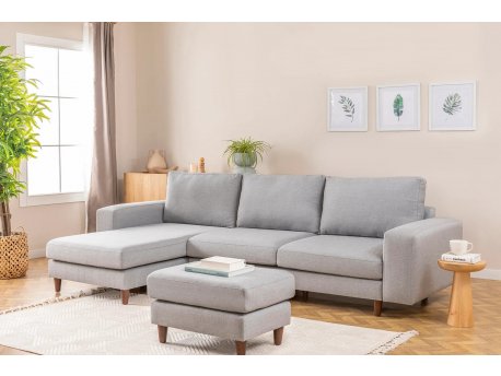 Atelier del Sofa Ugaona garnitura Berlin Left Light Grey