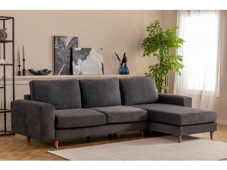 Atelier del Sofa Ugaona garnitura Berlin Right Anthracite