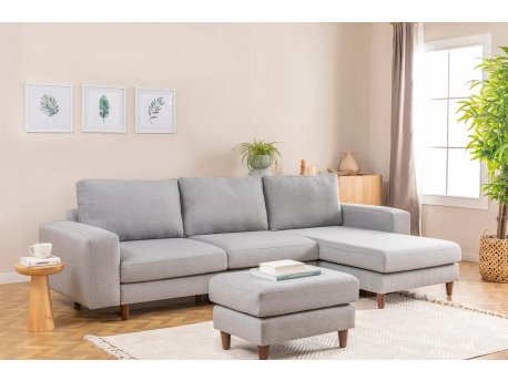 Atelier del Sofa Ugaona garnitura Berlin Right Light Grey