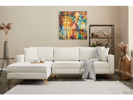 Atelier del Sofa Ugaona garnitura Berlin Left Cream Gold