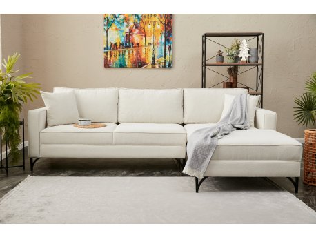 Atelier del Sofa Ugaona garnitura Berlin Right Cream Black