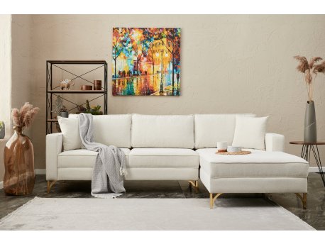 Atelier del Sofa Ugaona garnitura Berlin Right Cream Gold