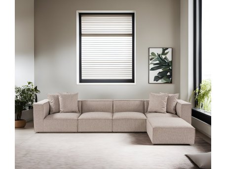 Atelier del Sofa Ugaona garnitura Sora (L1 O1 O1 1R POUFFE ) Sand Beige