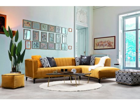 Atelier del Sofa Ugaona garnitura Bellino Mustard
