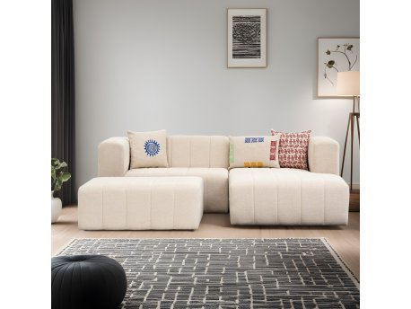 Atelier del Sofa Ugaona garnitura Beyza Mini Right Cream