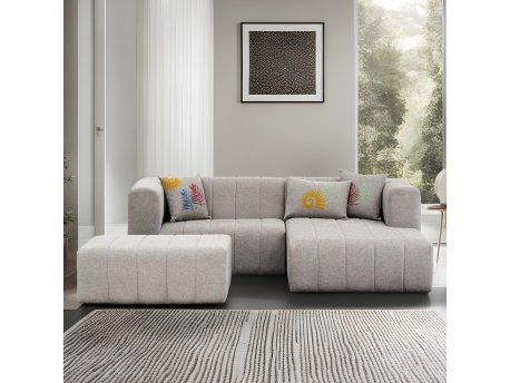 Atelier del Sofa Ugaona garnitura Beyza Mini Right Light Grey