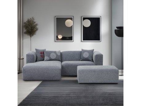 Atelier del Sofa Ugaona garnitura Linden Mini Left Grey