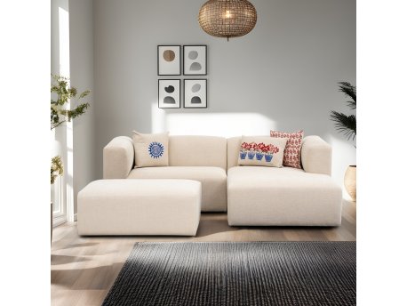 Atelier del Sofa Ugaona garnitura Linden Mini Right Cream