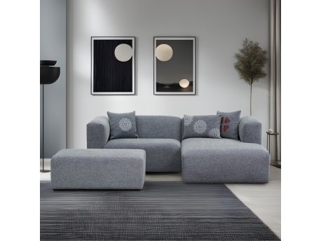 Atelier del Sofa Ugaona garnitura Linden Mini Right Grey