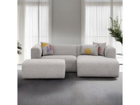 Atelier del Sofa Ugaona garnitura Linden Mini Right Light Grey