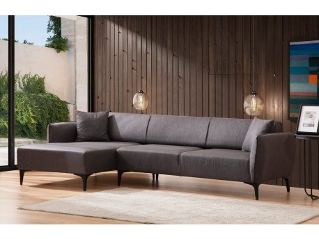 Atelier del Sofa Ugaona garnitura Belissimo Left Dark Grey