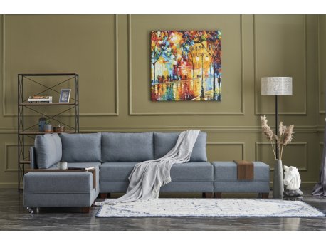 Atelier del Sofa Ugaona garnitura Fly Left Blue
