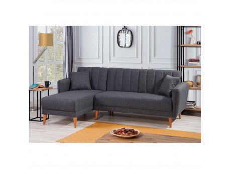 Atelier del Sofa Ugaona garnitura Aqua Corner Left Dark Grey