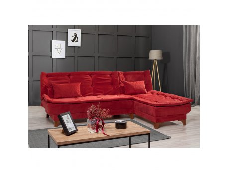 Atelier del Sofa Ugaona garnitura Kelebek Corner Right Claret Red