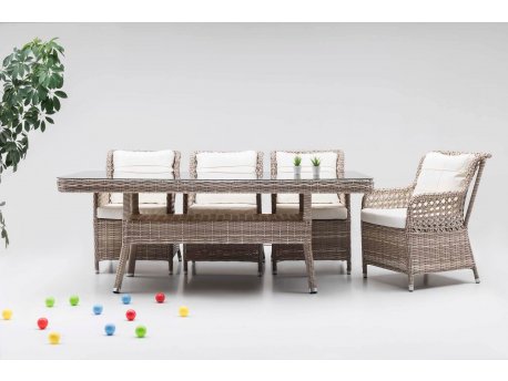 HANAH HOME Baštenska garnitura Cenova 6 Cream