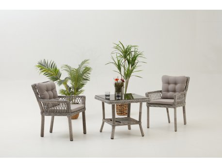 HANAH HOME Baštenska garnitura Pure Grey