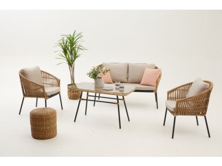 HANAH HOME Baštenska garnitura Frezya Cream