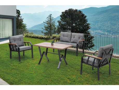 HANAH HOME Baštenska garnitura Tu Tienda Nergiz Grey