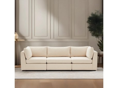 Atelier del Sofa Sofa trosed Mottona 3 Seat Sofa Cream