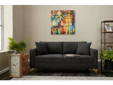 Atelier del Sofa Sofa dvosed Berlin Anthracite Gold