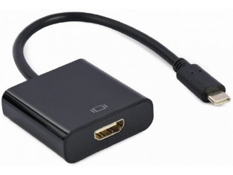 GEMBIRD USB Tip C to HDMI adapter, 4K, 60Hz, 15 cm, crni (A-CM-HDMIF-04)
