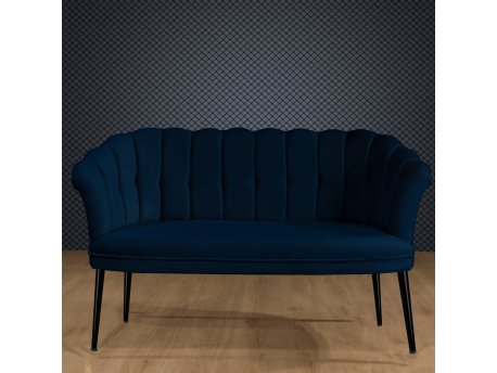 Atelier del Sofa Sofa dvosed Daisy Black Metal Dark Blue
