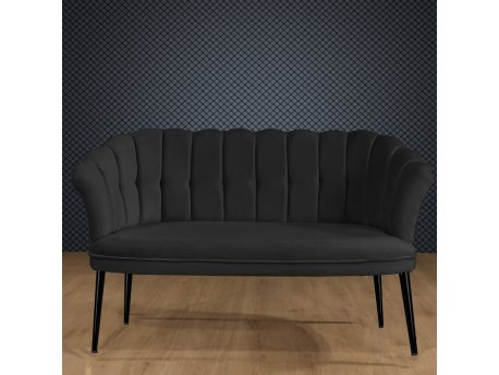 Atelier del Sofa Sofa dvosed Daisy Black Metal Fume