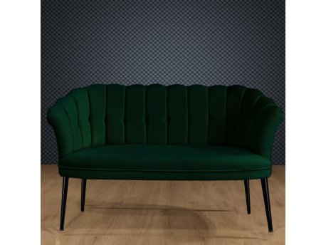 Atelier del Sofa Sofa dvosed Daisy Black Metal Green
