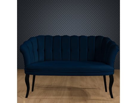 Atelier del Sofa Sofa dvosed Daisy Black Wooden Dark Blue