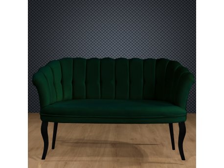 Atelier del Sofa Sofa dvosed Daisy Black Wooden Green