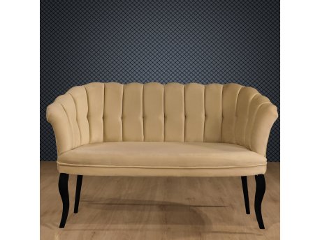 Atelier del Sofa Sofa dvosed Daisy Black Wooden Light Brown