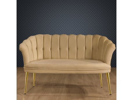 Atelier del Sofa Sofa dvosed Daisy Gold Metal Light Brown