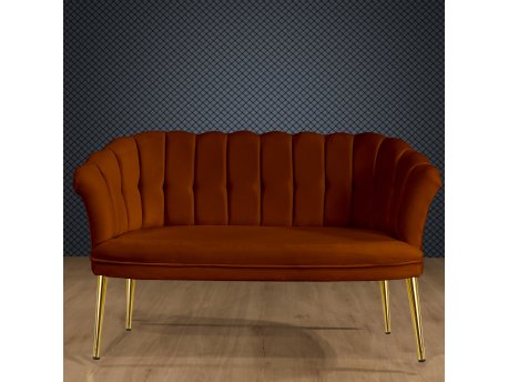 Atelier del Sofa Sofa dvosed Daisy Gold Metal Tile Red
