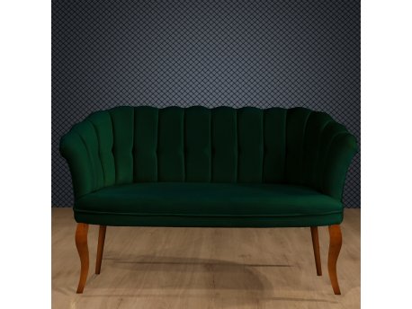 Atelier del Sofa Sofa dvosed Daisy Walnut Wooden Green