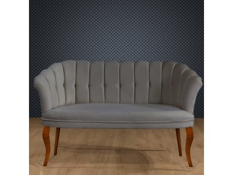 Atelier del Sofa Sofa dvosed Daisy Walnut Wooden Grey