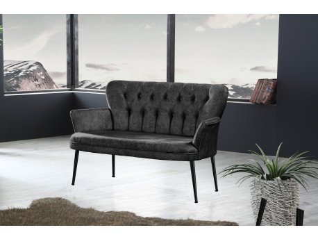 Atelier del Sofa Sofa dvosed Paris Black Metal Fume