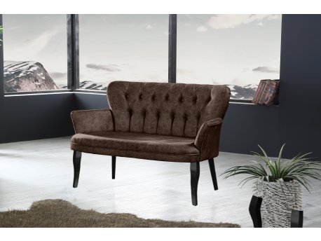 Atelier del Sofa Sofa dvosed Paris Black Wooden Brown