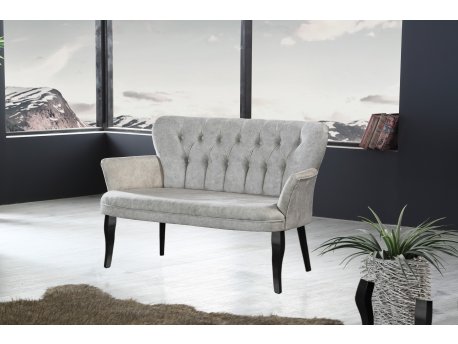 Atelier del Sofa Sofa dvosed Paris Black Wooden Cream
