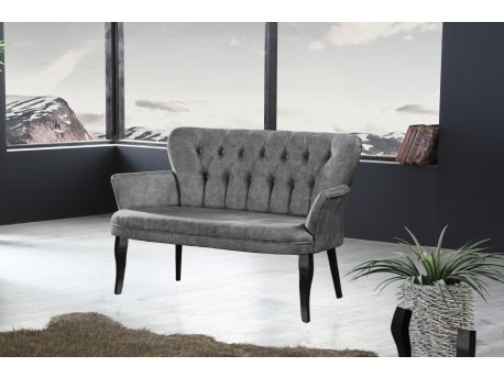 Atelier del Sofa Sofa dvosed Paris Black Wooden Grey