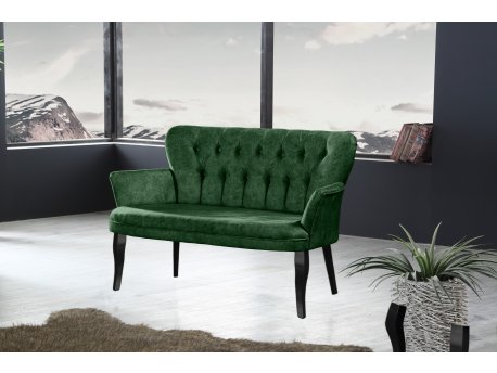 Atelier del Sofa Sofa dvosed Paris Black Wooden Khaki