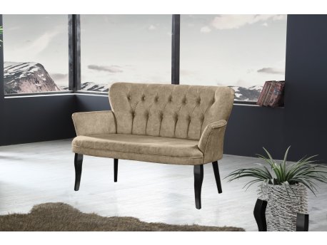 Atelier del Sofa Sofa dvosed Paris Black Wooden Light Brown